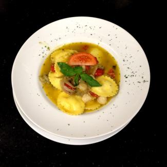 Ravioli aux chicons et aux coquilles Saint-Jacques